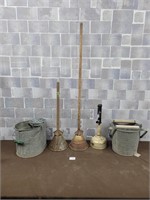 Antique clothes washers, mop buckets, etc