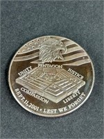 Sept 11 Lest We Forget Silver Coin