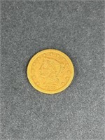 1866 US Liberty 2 and a Half Dollar Gold Coin