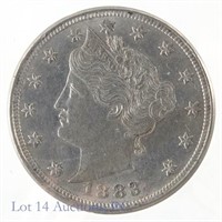 1883 Liberty Head Nickel w/o cents (BU)