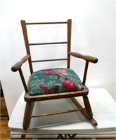 Child's Rocker w/ Upholstered Seat