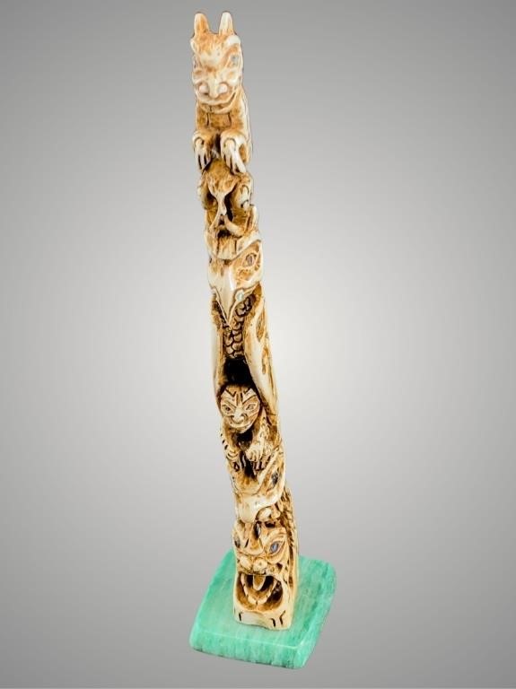 Michael Scott ancient ivory Tlingit inspired totem