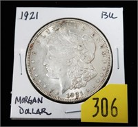 1921 Morgan dollar, BU