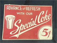 SPECIAL COKE SIGN