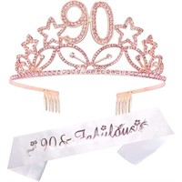 90th Birthday Gifts: Tiara  Sash  90 and Fabulous