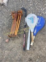 CROQUET GAME & MISC SPORTS EQUIPMENT