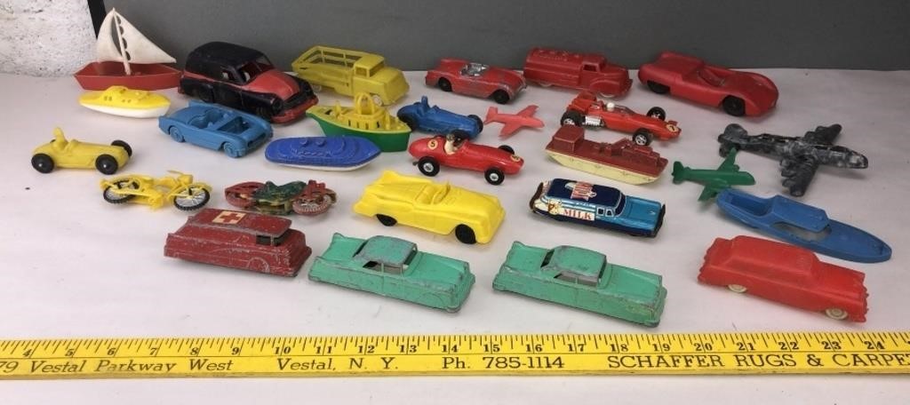 Lot of Vintage Toy Cars, Motorcycles, Planes, &