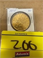 1894 LIBERTY 20 DOLLAR GOLD PIECE