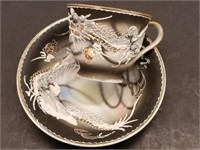 Dragonware Moriage Cup & Saucer Set