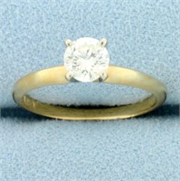 2/3ct Diamond Solitaire Engagement Ring in 14K Yel