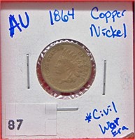 1864 Indian Cents CN, AU