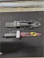 “god,guns & glory” knife & sheath (display area)