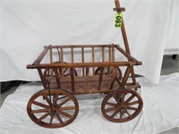 Large Primitive Wooden Goat Wagon; 46"l X 29"w X