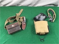 45-70 Pouch & Ammo, Knife, Leopold Binoculars