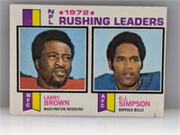 1973 Topps NFL Rushing Ldrs #1 OJ Simpson/Brown mk