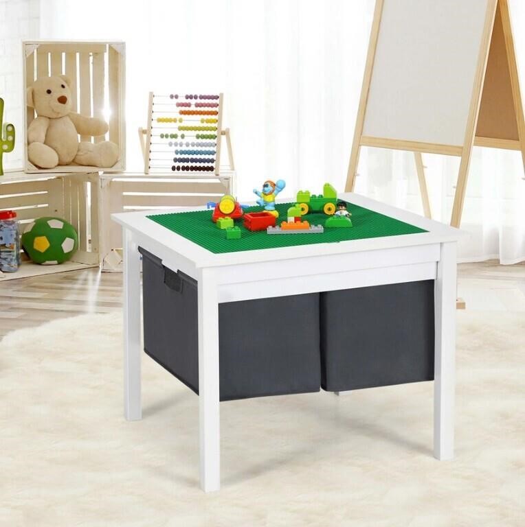 Gymax 2-in-1 Kids Double-sided Activity Table