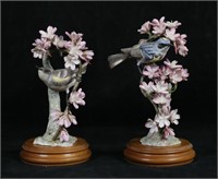 Royal Worcester Pair Myrtle Warbler Figures