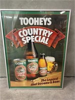 Original 1980’s Perspex TOOHEYS Pub Sign Framed