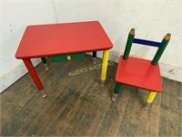 KIDS TABLE AND 1CHAIR