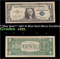 **Star Note** 1957 $1 Blue Seal Silver Certificate