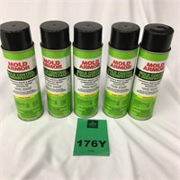 Lot of 5 Cans of Mold Remover and Disinfectant