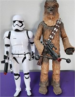 2 20" Figures Chewbacca & Storm Trooper