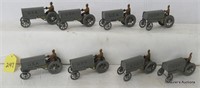 8 German Tin Tractors