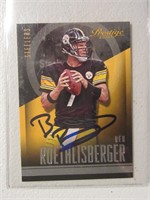 BEN ROETHLISBERGER SIGNED SPORTS CARD WITH COA