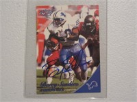 BARRY SANDERS SIGNED SPORTS CARD WITH COA LIONS