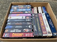 Box of Assorted VHS Movies, See Photos