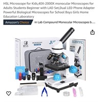 HSL Microscope for Kids, 40X-2000X