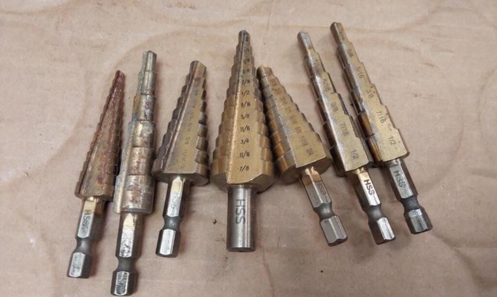 Titanium step cone drill hole cutters