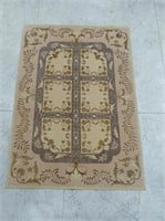 HAND KNOTTED IN CHINA WOOL/SILK 5'6" X 8' RUG