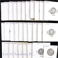 Silver Mercury Dimes (30)