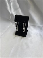 Tahizea Cultured "Black Pearl" Hoop Earrings
