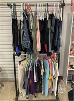 Women's Clothing with Clothing Rack