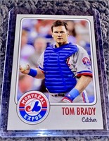 RARE NFL / MLB TOM BRADY EXPOS BASEBALL CARD