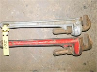 2-Ridgid 18" pipe wrenches