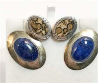 Sterling Earrings with Stones (2 Pairs)