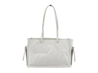 LOEWE Crown White Leather Shoulder Bag