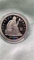 Silver seated Liberty coin