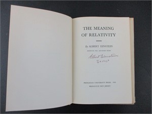 Albert Einstein Signed Book  Meaning of Relativity