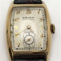 10k Gold Filled Gruen Veri-thin Precision Watch