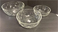 3-piece glass serving bowls