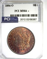 1884-O Morgan PCI MS64+ Golden Purple