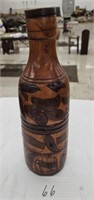Hand Carved Wood Bottle liquor Decanter