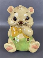 Vintage Ceramic Teddy Bear Coin Bank