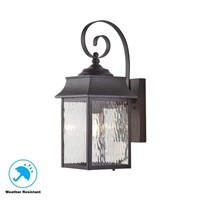 (2) Scroll 1-Light Black Small Outdoor Lanterns