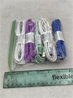 NEW Lot of 6- 6ft Type C Charging Cable