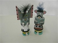 5" Owl & Mouse Kachinas By Pooley